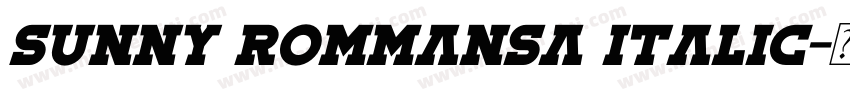 Sunny Rommansa Italic字体转换